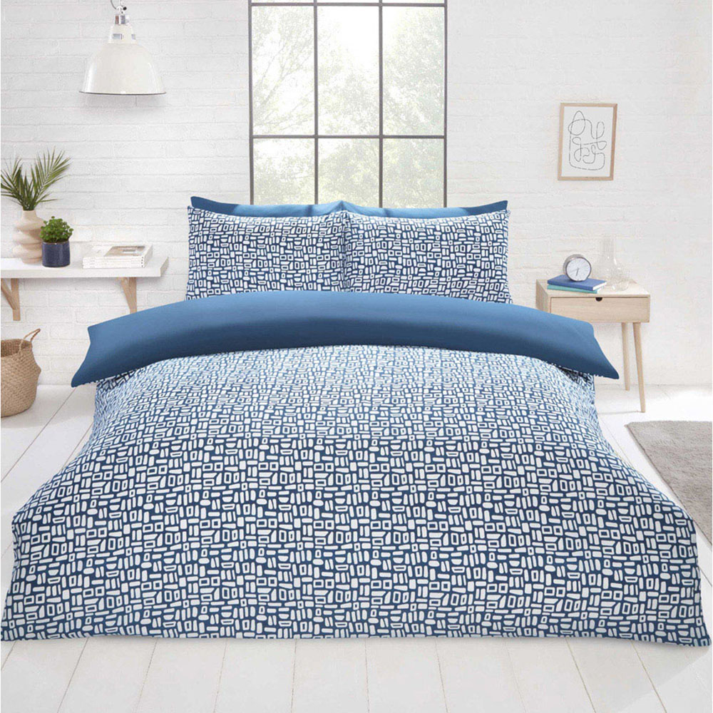 Rapport Home Pebbles King Size Blue Duvet Set Image 1