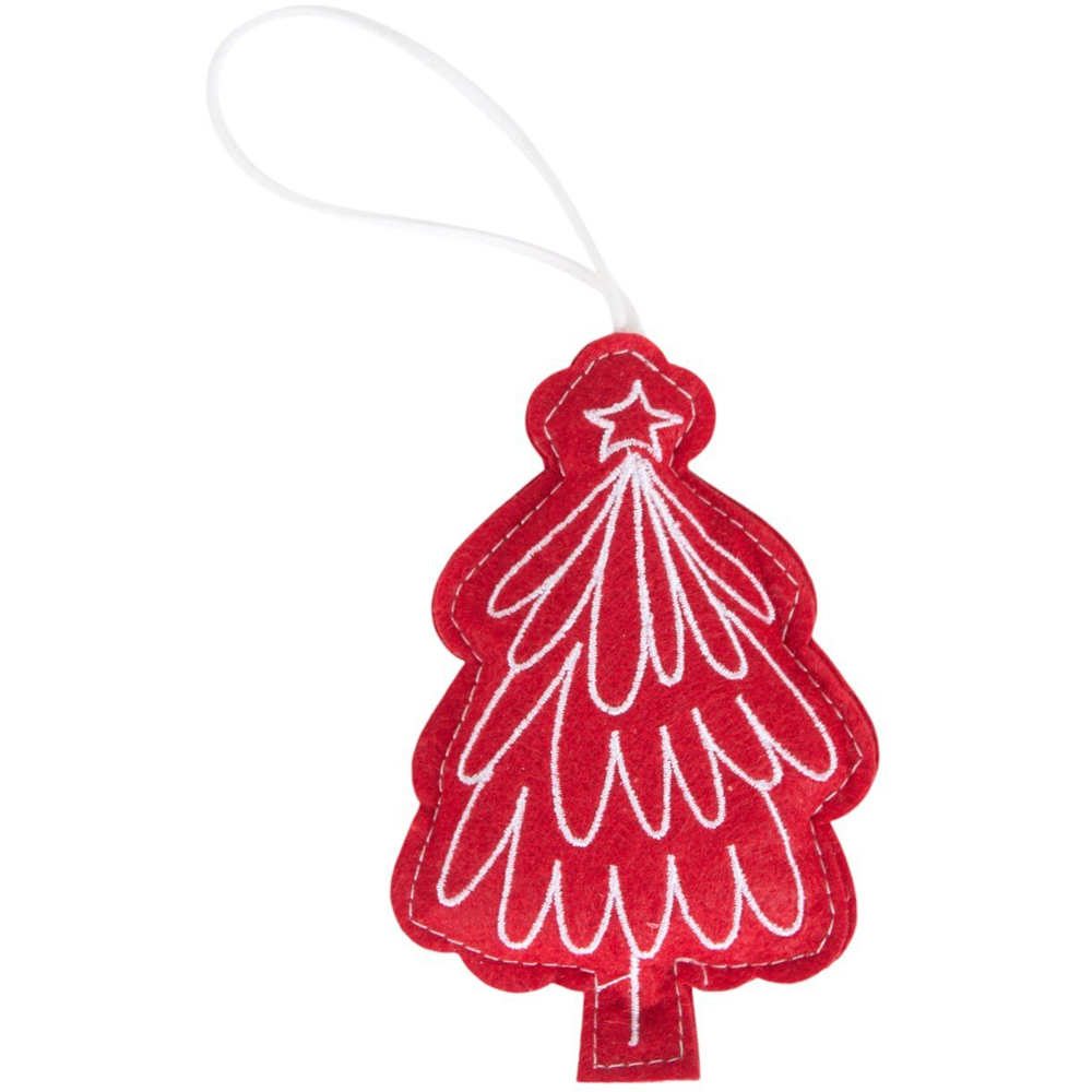 Set of 4 Felt Tree Hanging Decorations Image 3