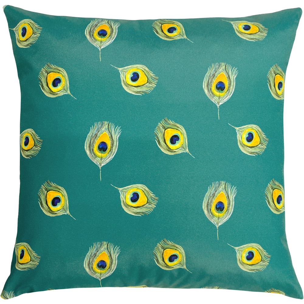 Evans Lichfield Peacock Blush Outdoor Reversible Cushion Image 4