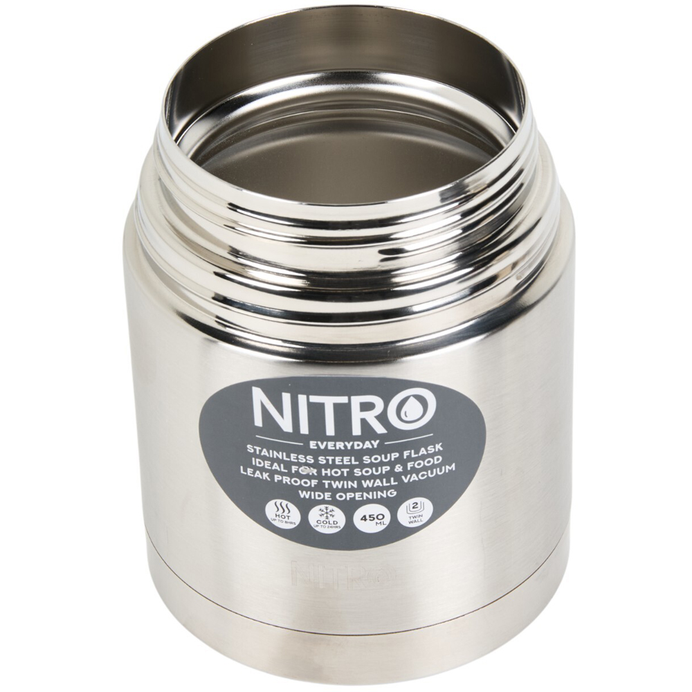 Nitro Stainless Steel Soup and Food FlaskSilver Image 2