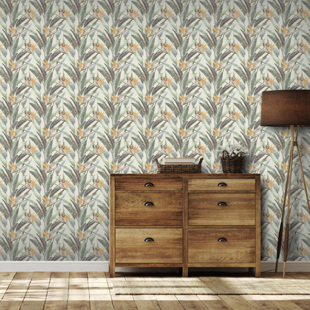 Arthouse Soft Jungle Vines Soft Green Wallpaper Image 2