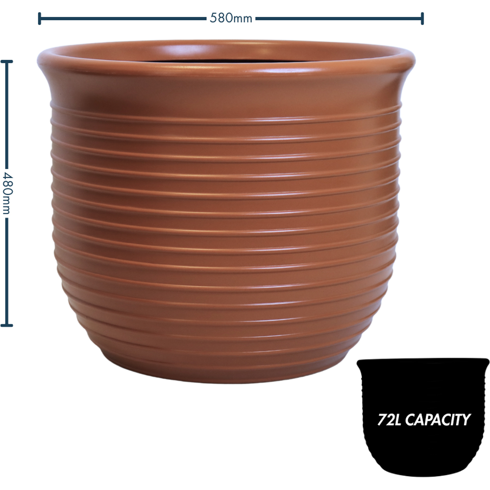 Trifibre Blenheim Rust Roto Moulded Planter 48 x 58cm Image 7