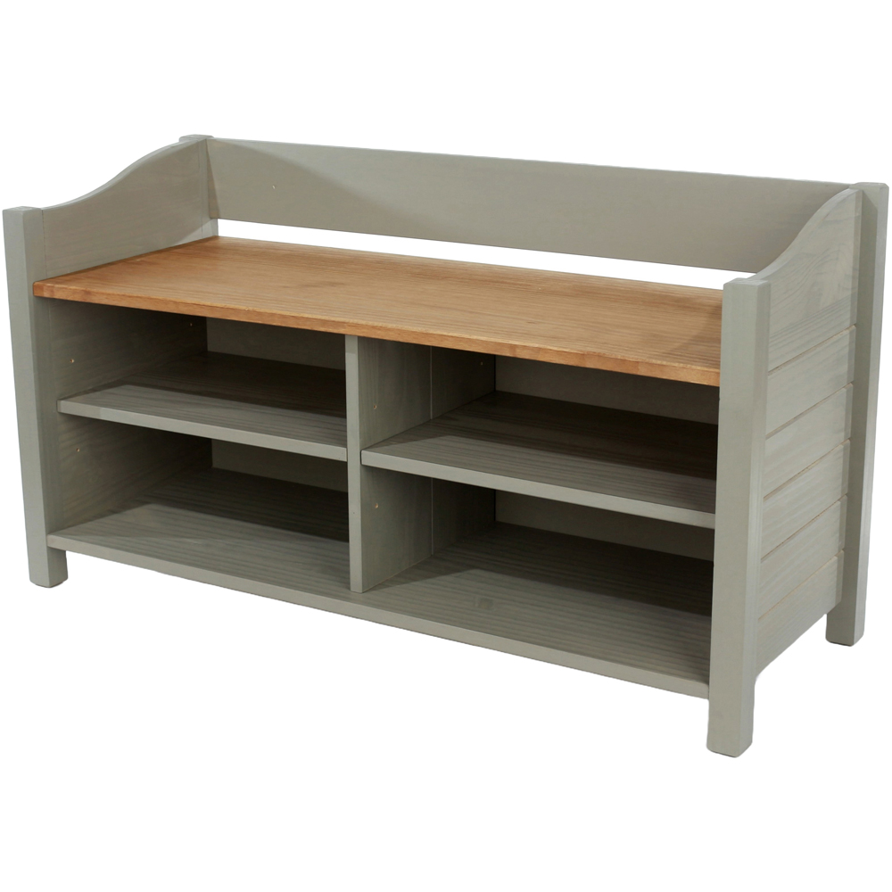 Core Products Corona 4 Shelf Grey Large Shoe Bench Image 2