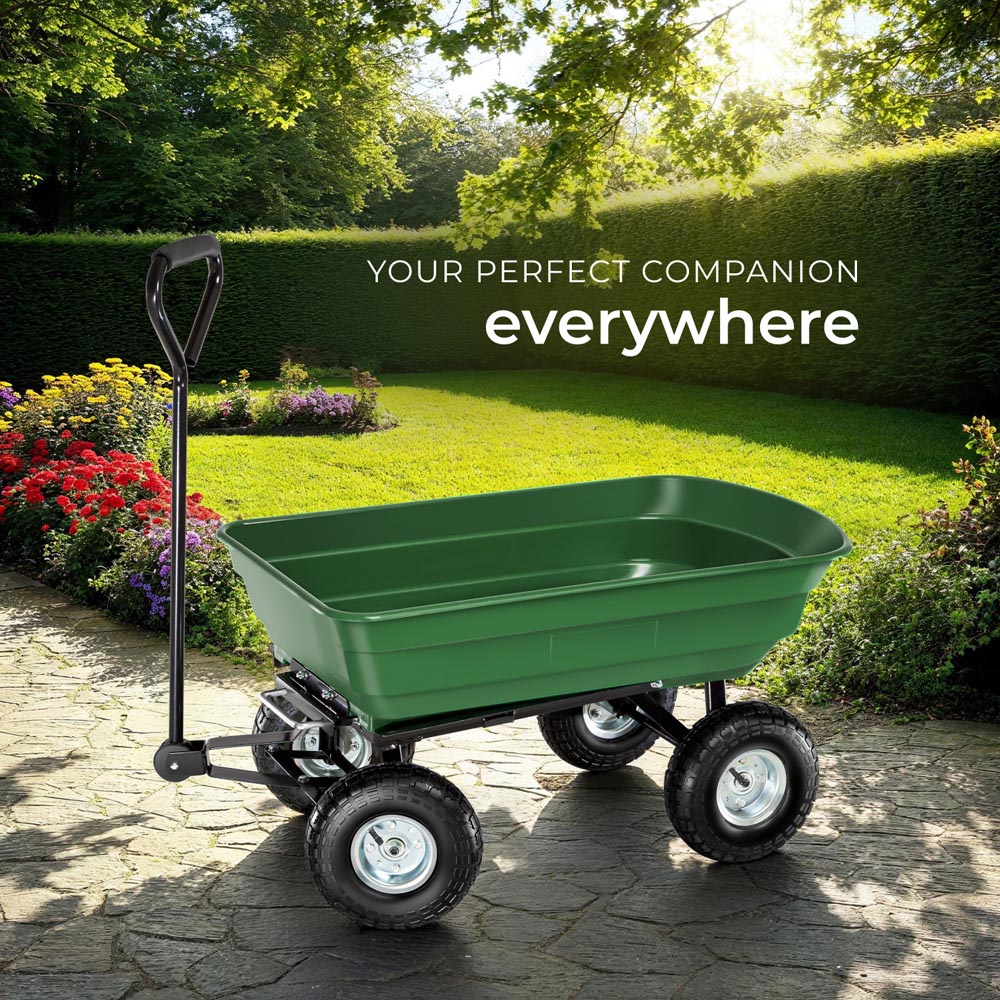 tectake Green Garden Trolley 300kg Image 7