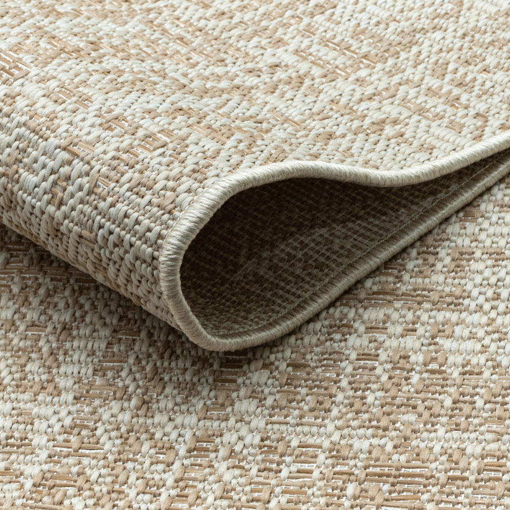 Palma Textured Indoor and Outdoor Rug Neutral 120cm Image 4