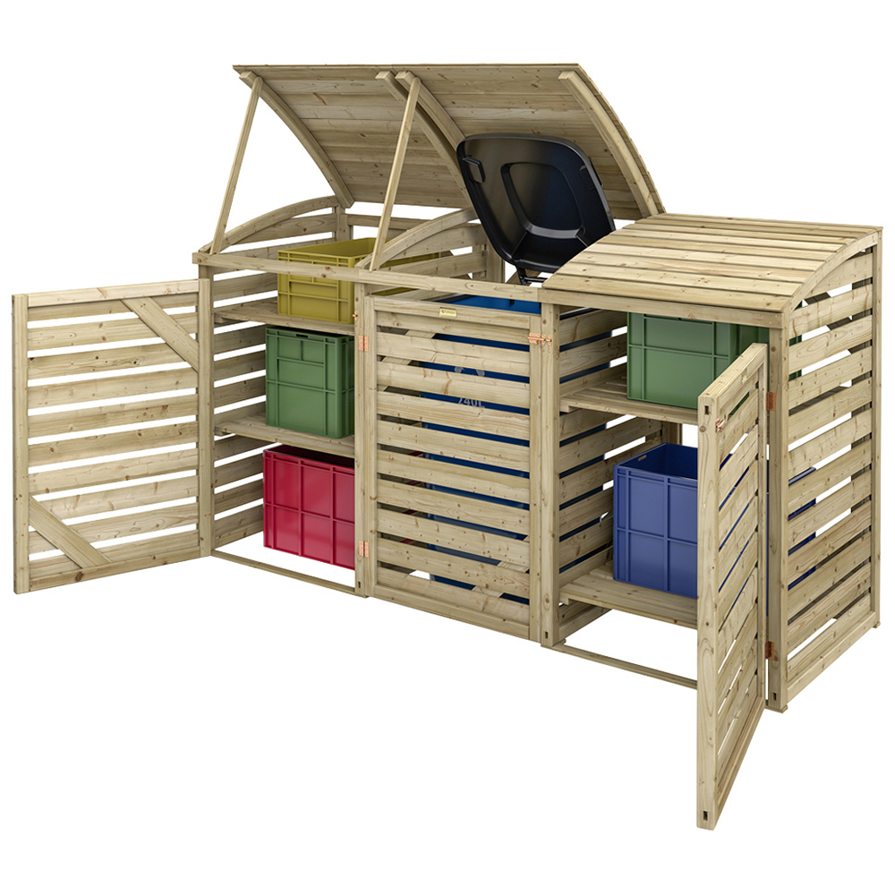 Rowlinson Single Bin Storage Unit with Double Box Store Image 4