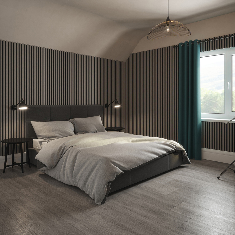 Tuscan Misty Grey PVC Wrapped Acoustic Wall Panel 240 x 60.8cm Image 6