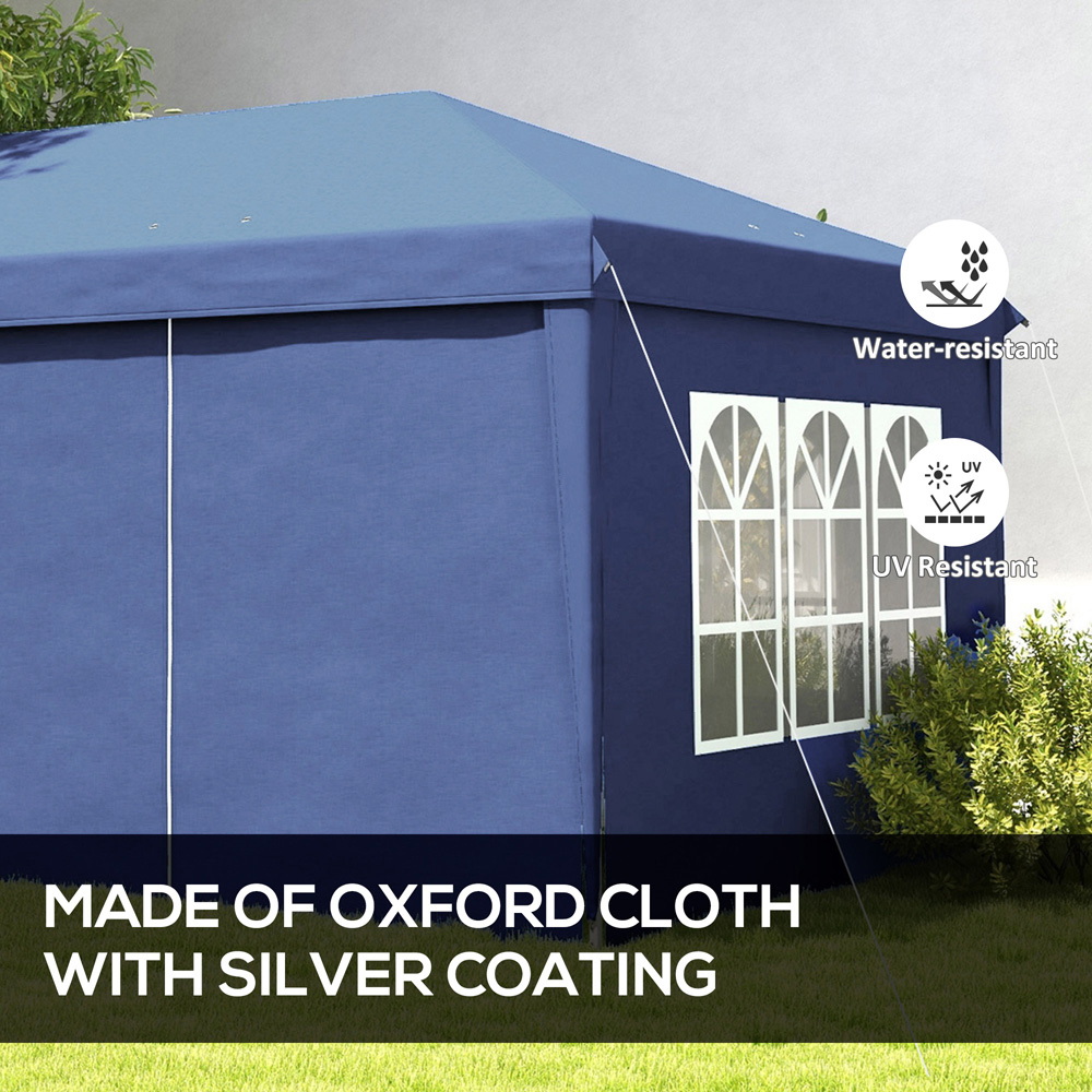 Outsunny 3 x 6m Blue Pop Up Gazebo with Storage Bag Image 7