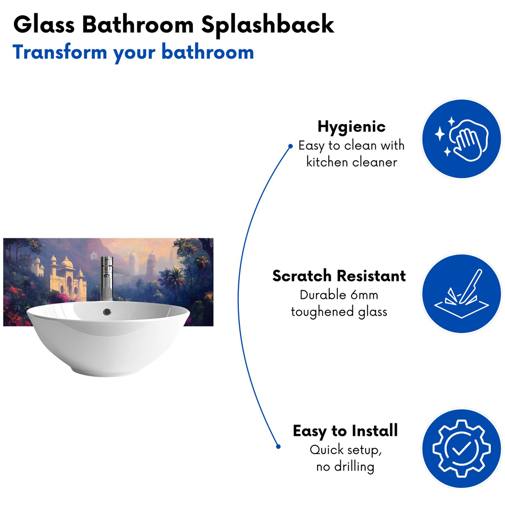 Warren Reed Designer Temple Haze Bathroom Splashback 25 x 60cm Image 4