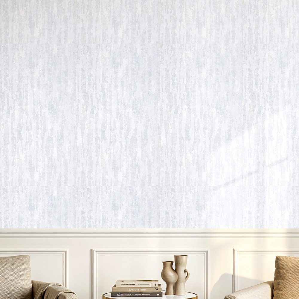 Living and Home Light Grey 3D Embossed Non-Woven Wallpaper Roll 950 x 53cm Image 2
