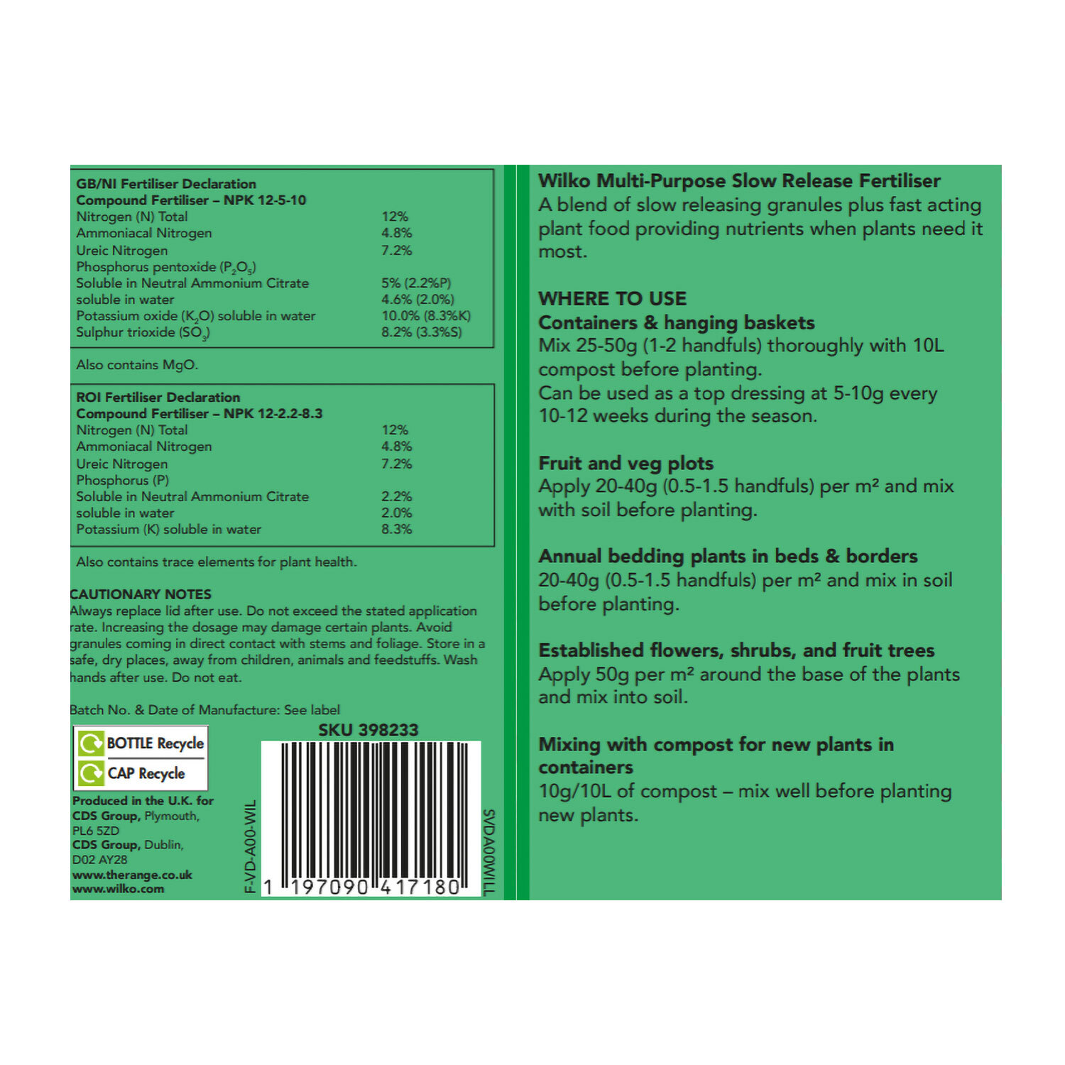 wilko Multi Purpose Slow Release Feed - Green Image 2