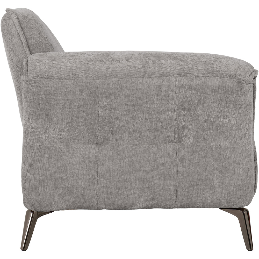 Seconique Amalfi 3 Seater Grey Fabric Sofa Image 4