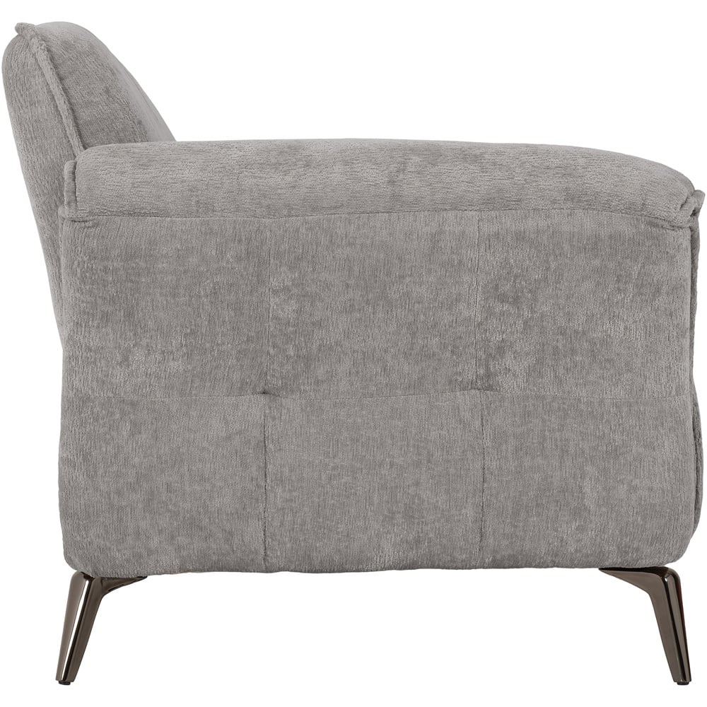 Seconique Amalfi Single Seater Grey Fabric Chair Image 4