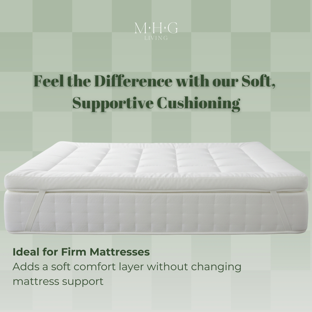 MHG Living Super King Size Hollowfibre Mattress Topper Image 8