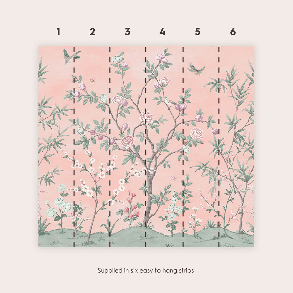 Laura Ashley Eglantine Pink Mural Image 3