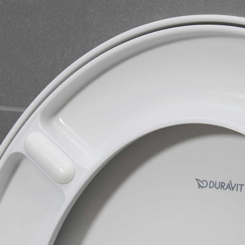 Duravit No.1 White Toilet Seat and Cover 331 x 385mm Image 5