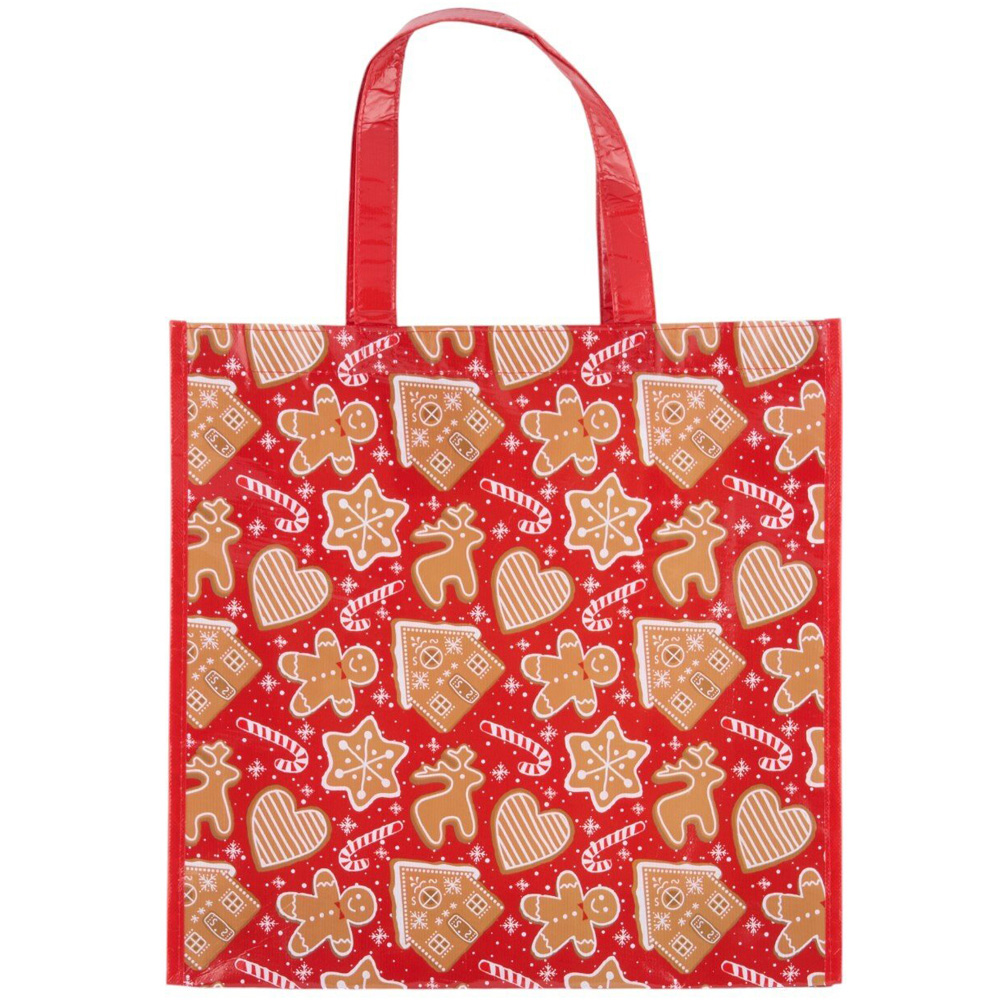 Assorted Gingerbread Shopper Bag Black or Red Image 7
