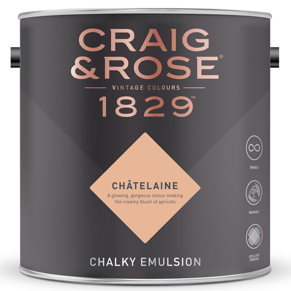 Craig & Rose Walls and Ceilings Chatelaine Chalky Emulsion Paint 5L Image 2