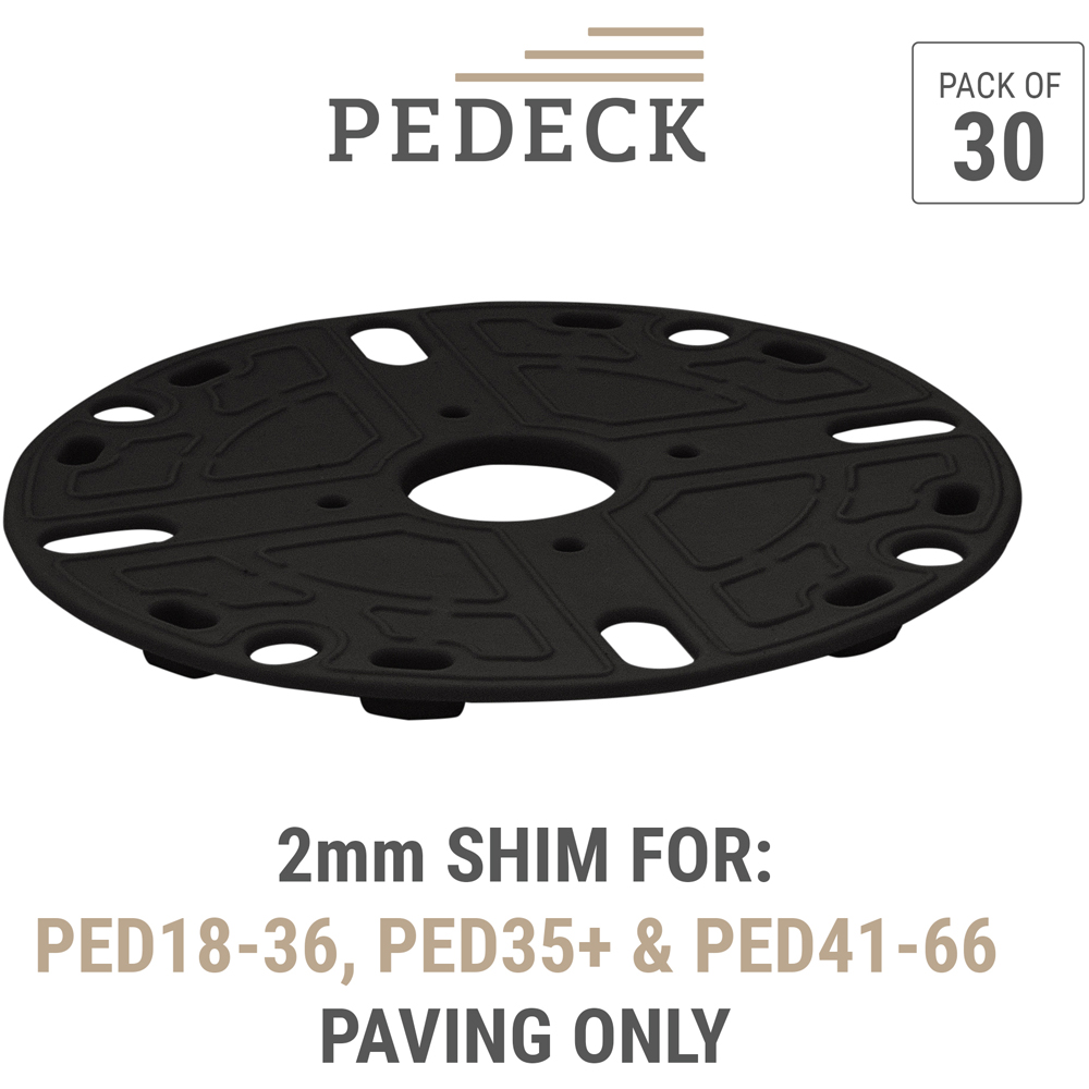 PEDECK 2mm PED18-36 PED35+ PED41-66 Compatible Acoustic Shim 30 Pack Image 5