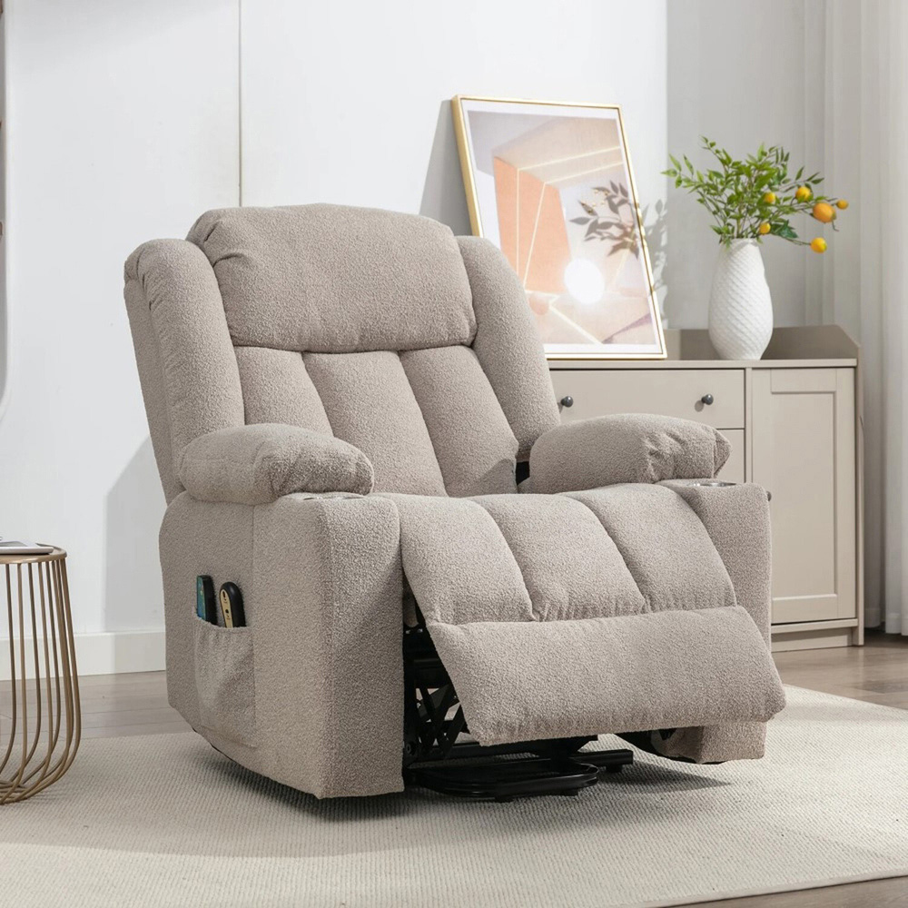 Artemis Home Redding Brown Massage and Heat Dual Motor Electric Lift Assist Recliner Chair Image 3
