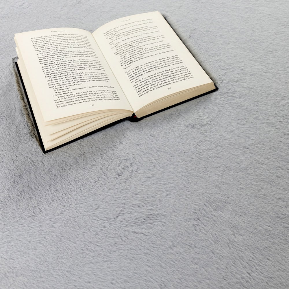 Origins My Washable Faux Fur Grey Rug 160 x 230cm Image 5