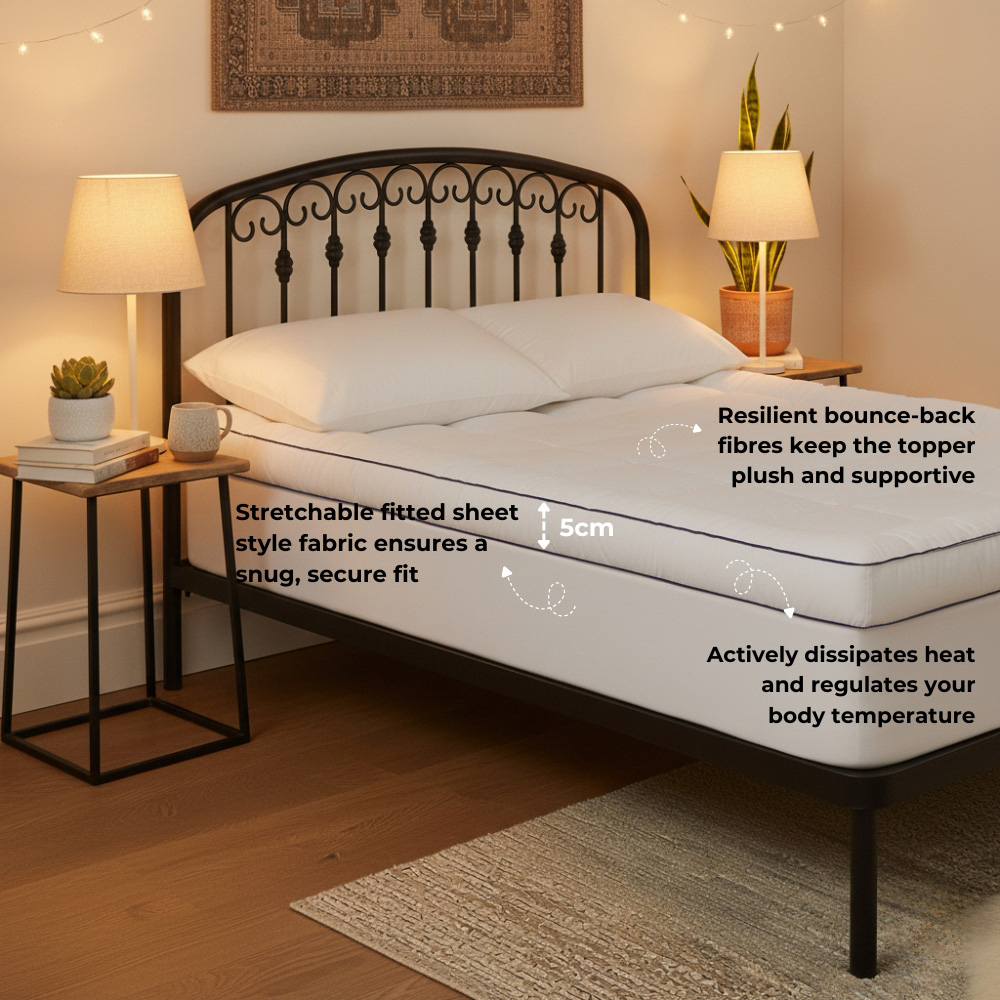 MHG Living King Size Quilted Mattress Topper Image 4