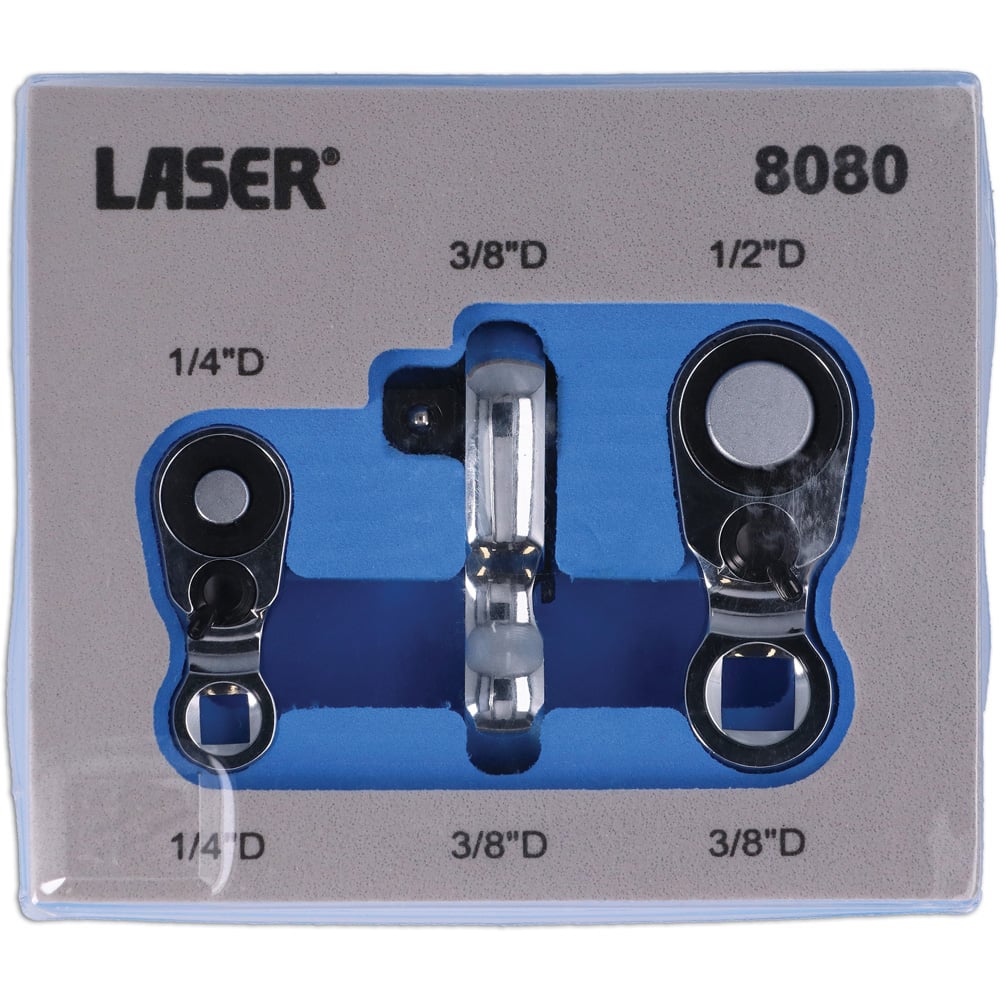 Laser Mini Ratchet Head 3 Pack Image 7