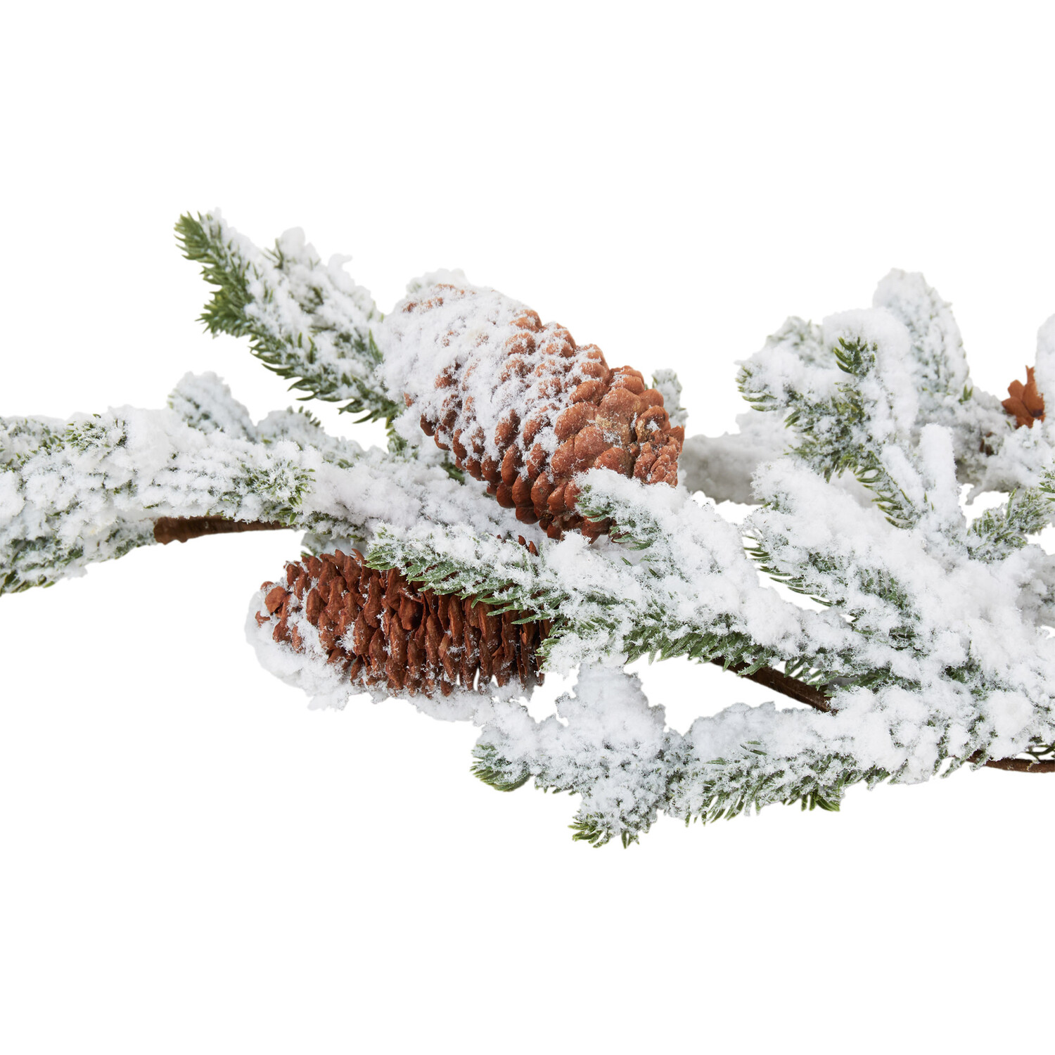 Frosted Pinecone Garland 120cm - White Image 2