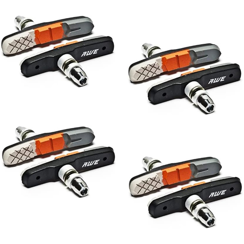 Aero Sport 72mm Mountain Bike Triple Contour V Brake Pads Set 4 Pack Image 2