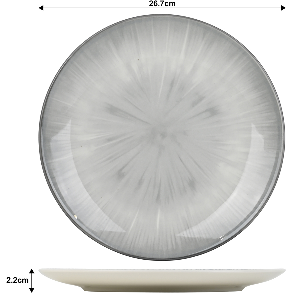 Waterside Grey Star Reactive Pad Print 12 Piece Dinner Set Image 4