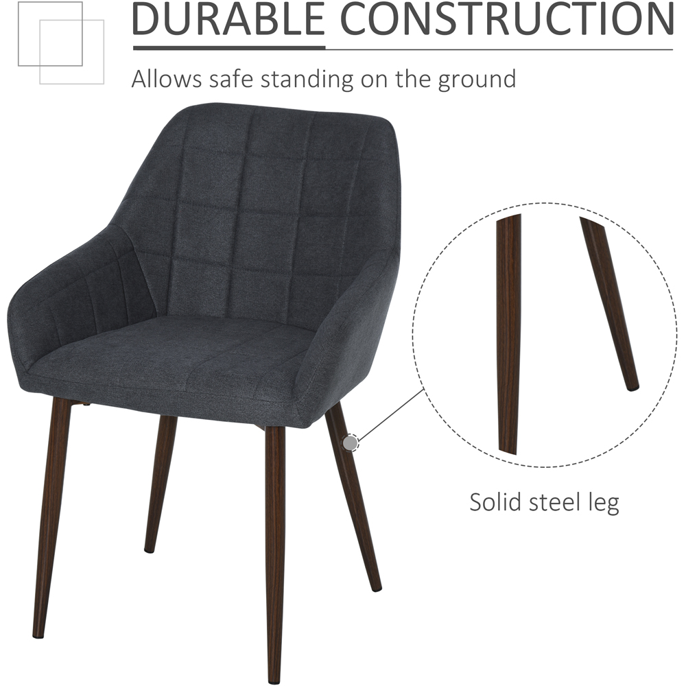 Portland Set of 2 Gold and Black Metal Wire Dining Chair Image 6