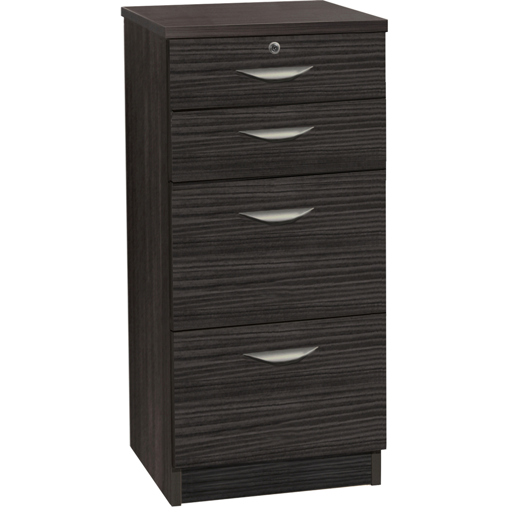 R White Cabinets 4 Drawer Black Filing Cabinet Image 2