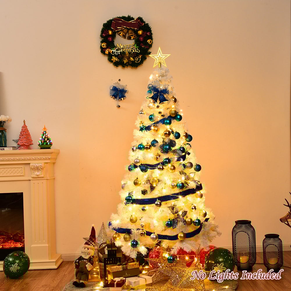 Costway White Artificial Christmas Tree 5ft Image 5