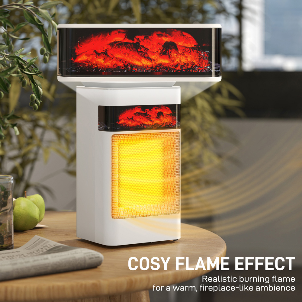 HOMCOM White 3 Mode Electric Heater with Fan 1500W Image 4