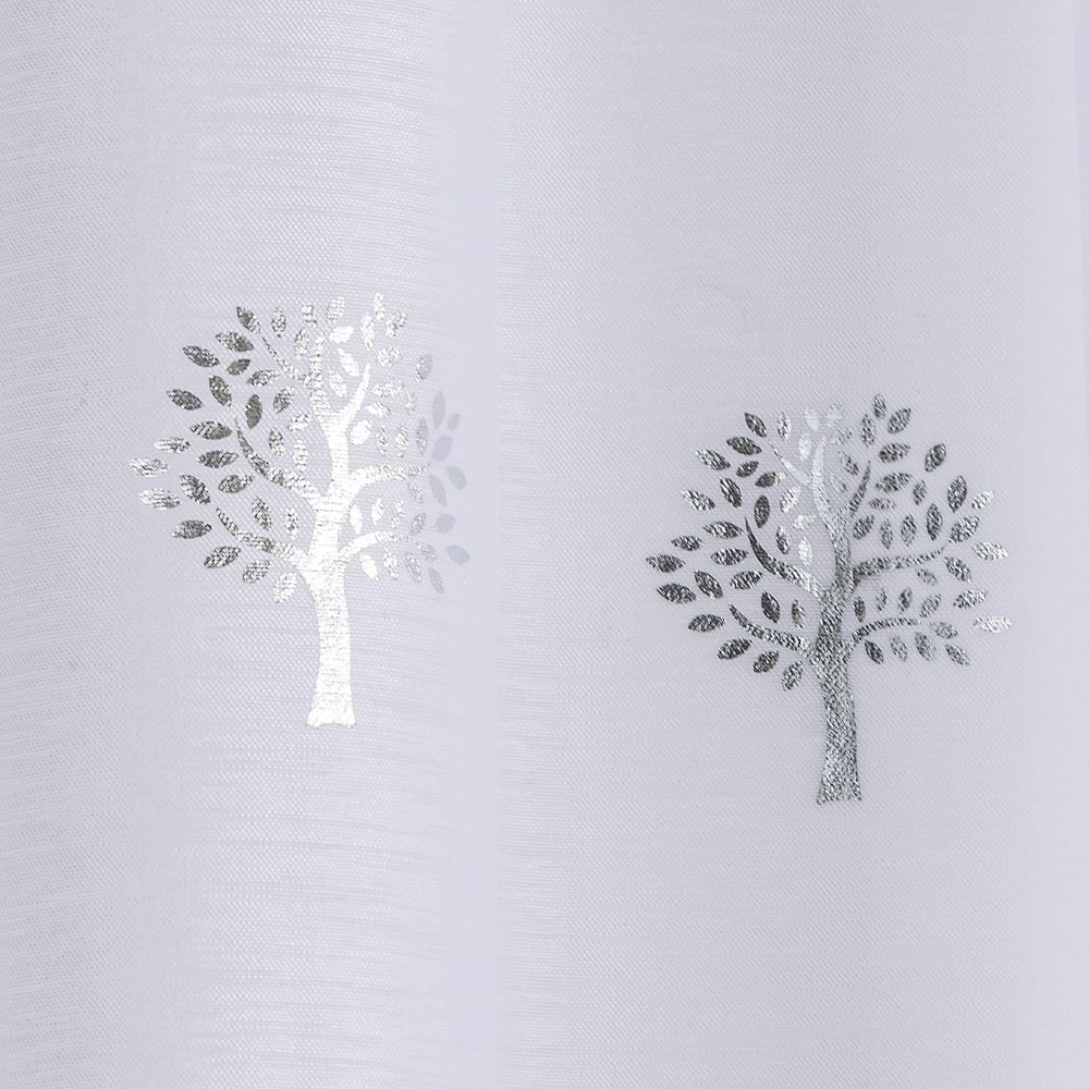 White Birch Panel Voile Curtain 137 x 140cm Image 3