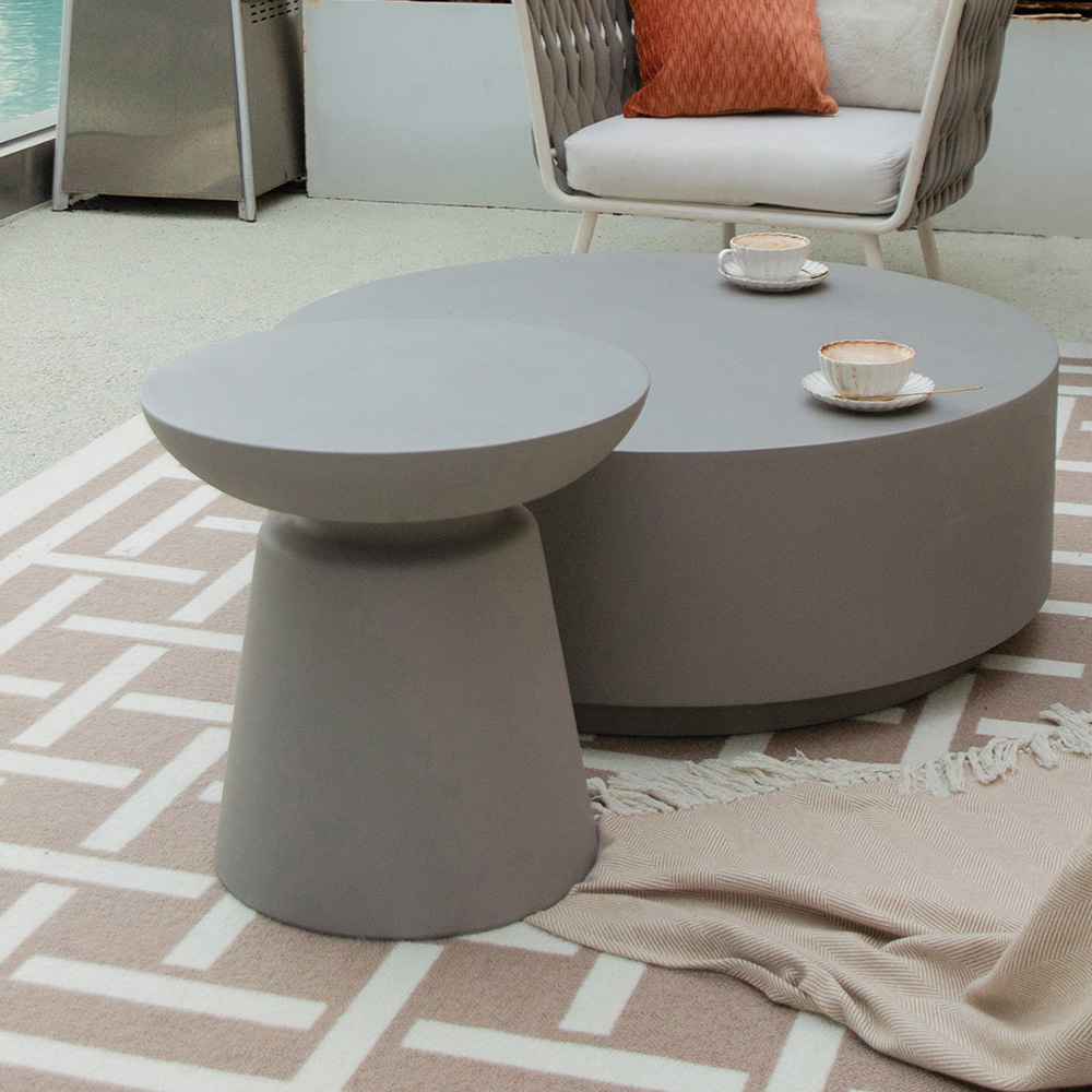 Elementi Kylix Space Grey GRC Side Table Image 5