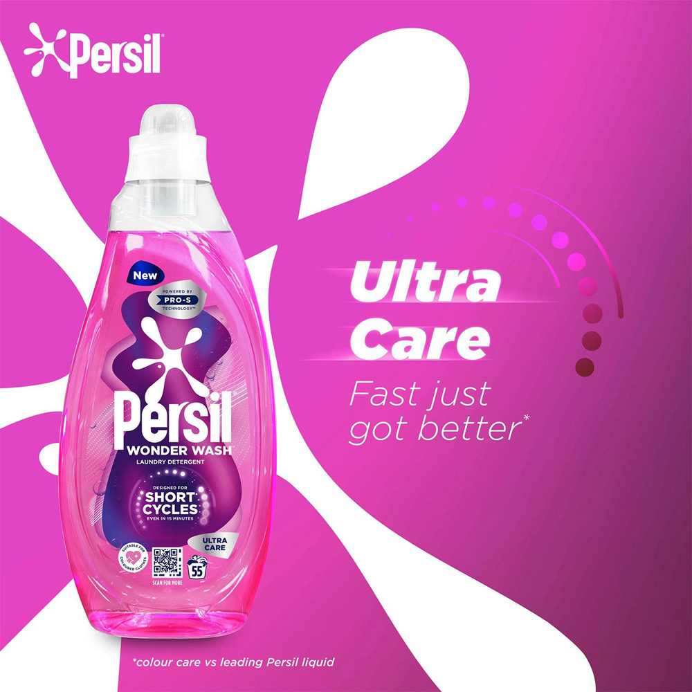 Persil Bio Ultra Care Laundry Detergent 55 Washes 1.485L 5 Pack Image 5