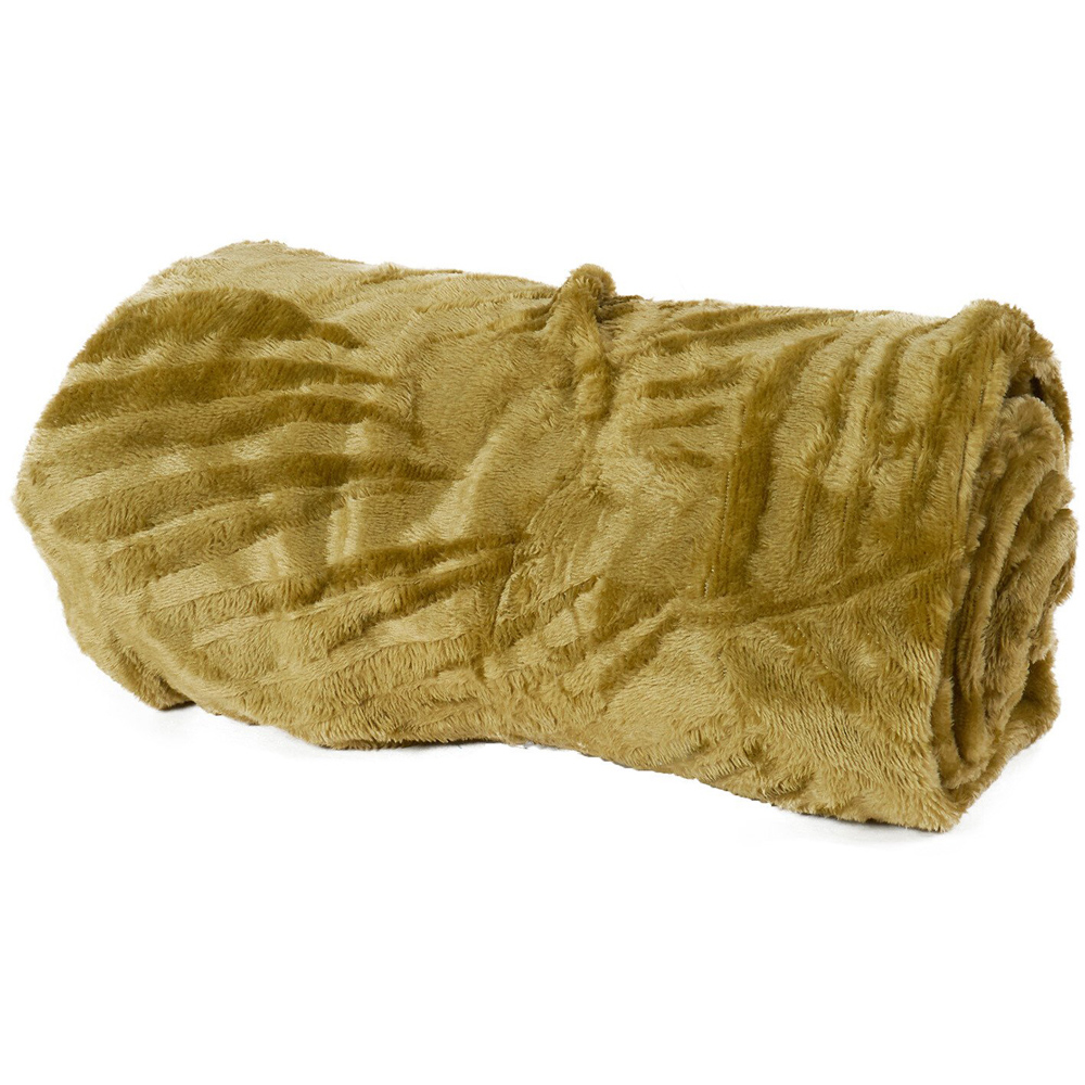 Palm Leaf Embossed Throw - Green Image 4