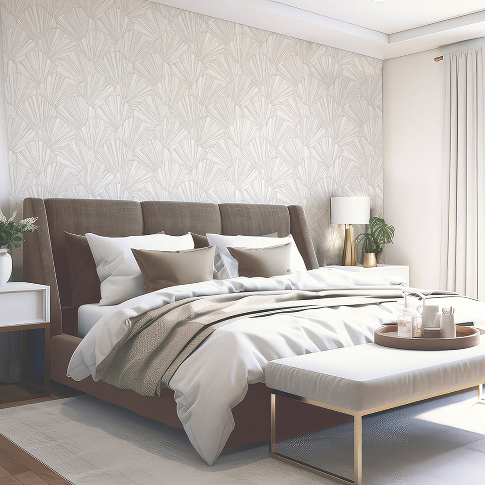 Belgravia Decor Allegra Texture White Vinyl Wallpaper Image 3