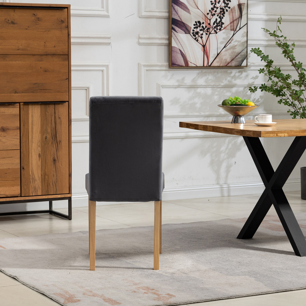 Artemis Home Maiolo Set of 2 Grey Velvet Dining Chair Image 6