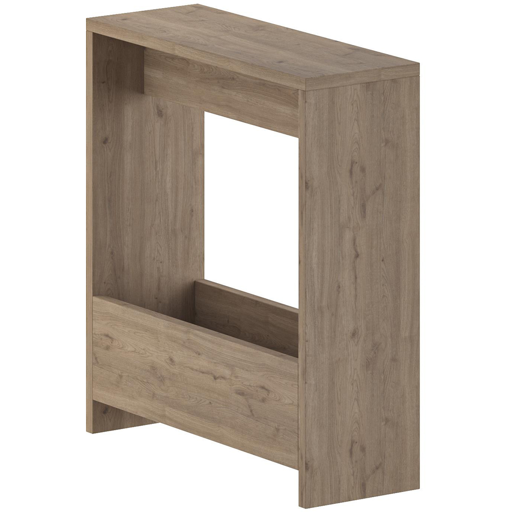 Decortie Simpi Oak Effect Side Table with Open Storage Shelf Image 2