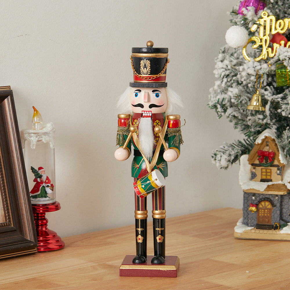 Living and Home Wooden Nutcracker Soldier Christmas Ornament Image 7