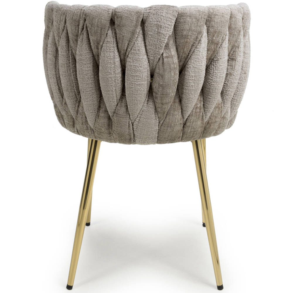 Shankar Ontario Set of 2 Mink Chenille Dining Chair Image 6