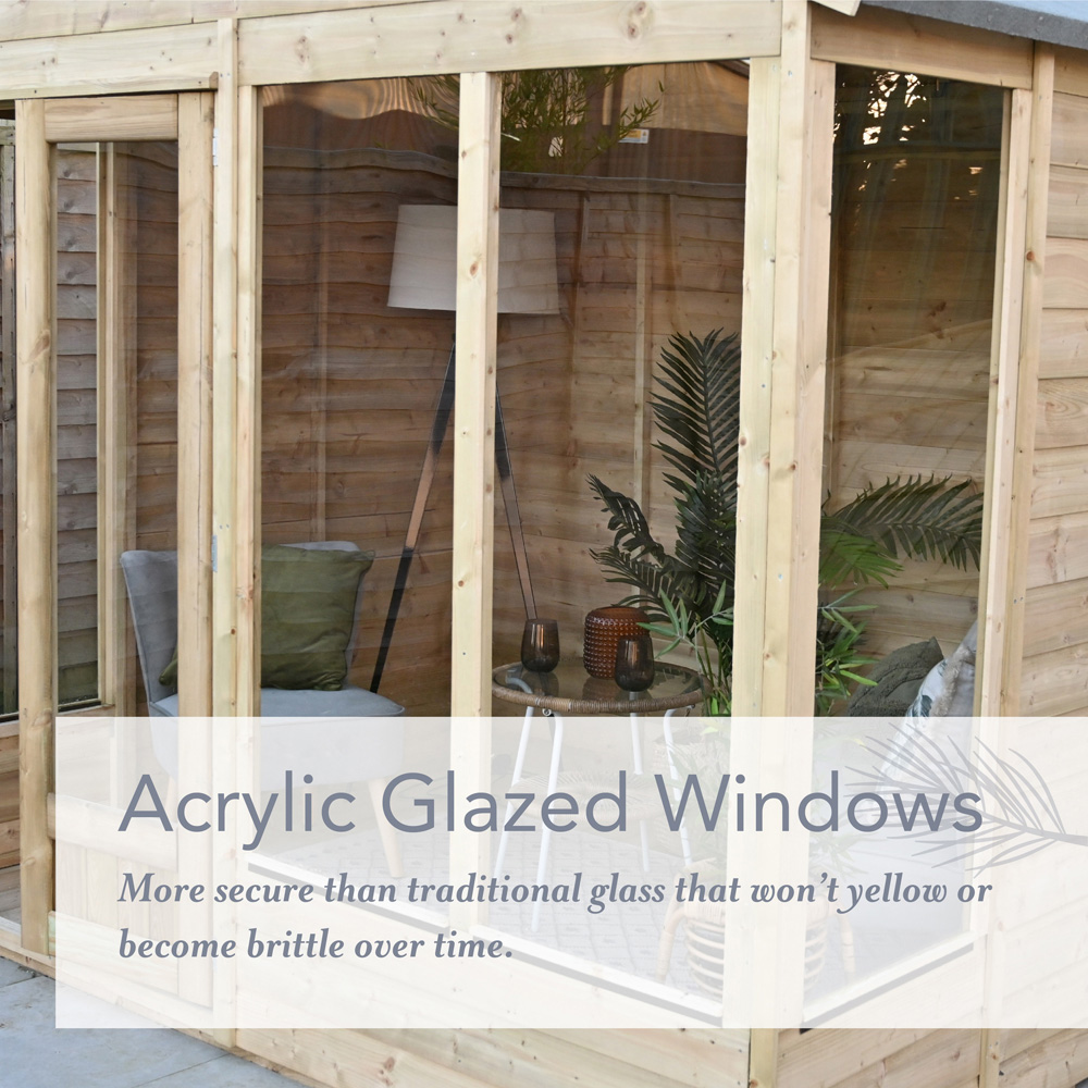 Forest Garden Beckwood 8 x 10ft 2 Opening Shiplap Apex Summerhouse Image 6
