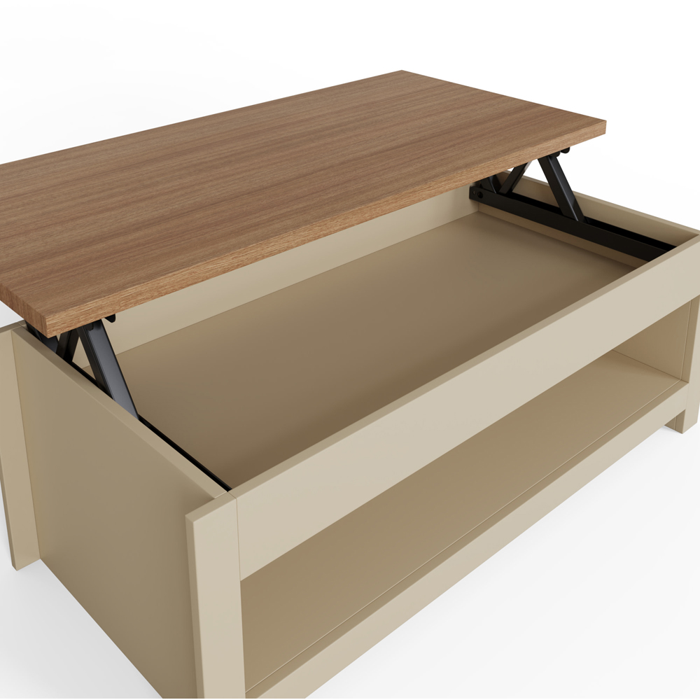 GFW Lancaster Cream Lift Up Coffee Table Image 5