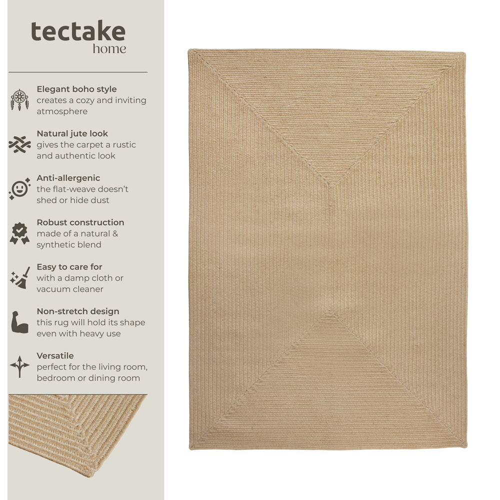 tectake Easy Care Woven Rug 170 x 120 x 0.5cm Image 7