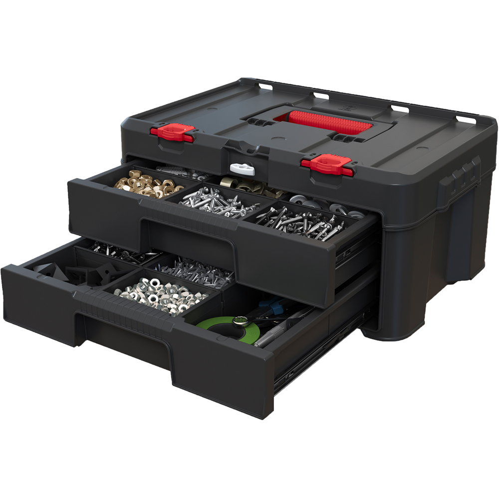 Keter Stack n Roll 2 Drawer Tool Storage Organiser Image 3
