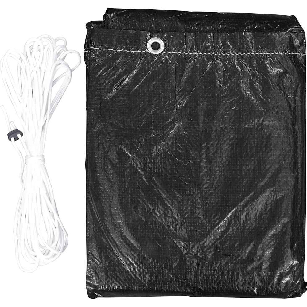Walplus Black Polyethylene Garden Furniture Cover 160 x 80 x 75cm Image 3