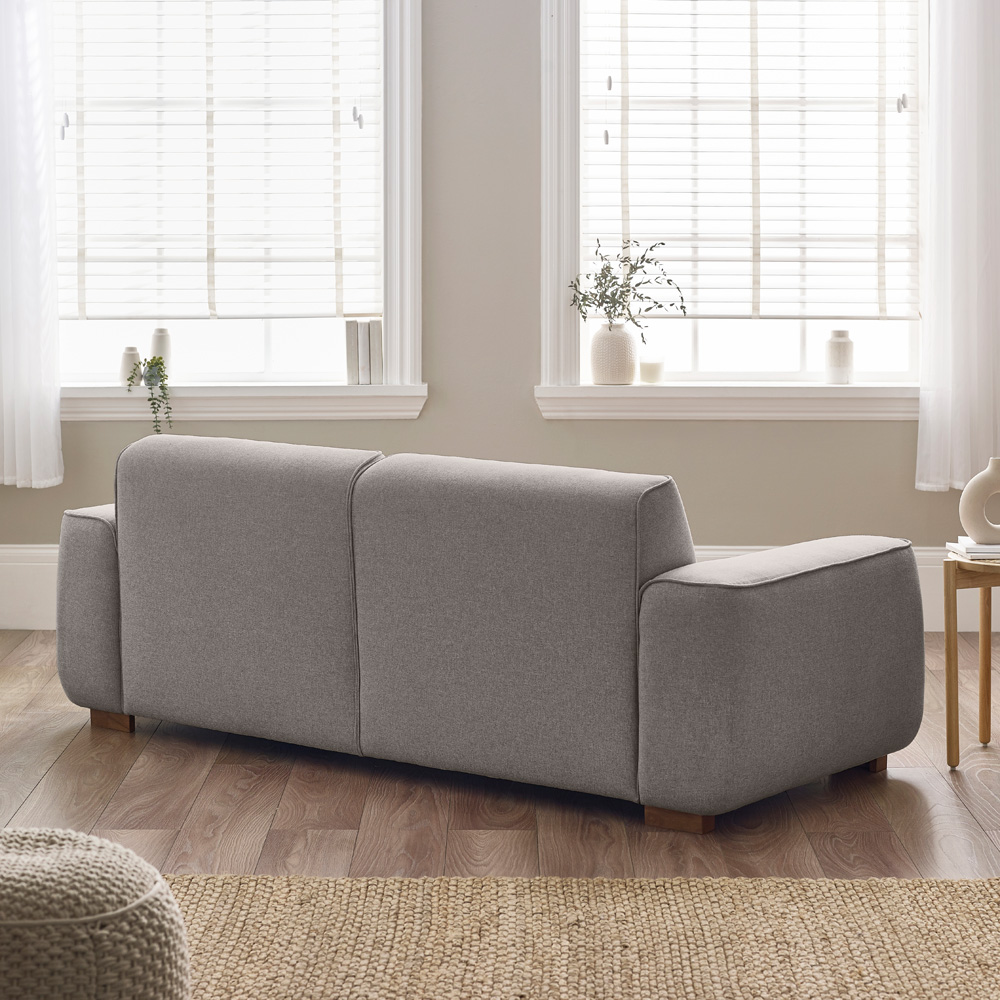 Furniturebox Peyton 3 Seater Taupe Recycled Polyester Sofa Image 5
