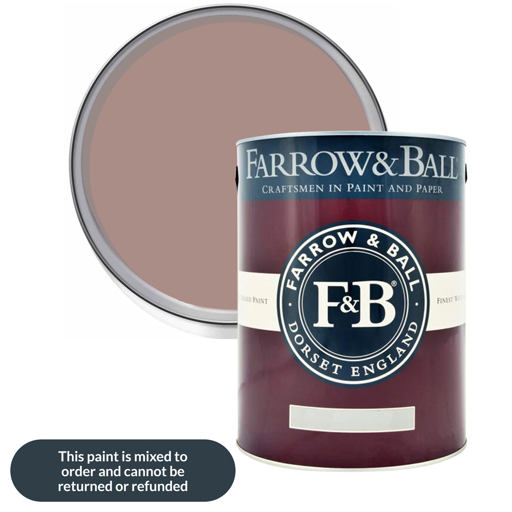 Farrow & Ball Modern Eggshell Sulking Room Pink Satin Paint 5L Image 1